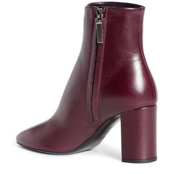 🤎💜 Saint Laurent 💜🤎 DARK VIOLET Vertigo STELLA Lou Ankle Zipper Boots sz 35! - Picture 15 of 16